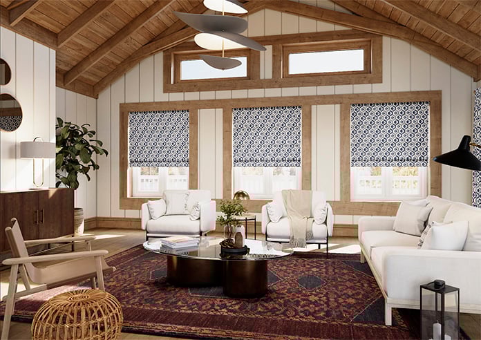 Gusta, Navy - Roman Blind - Image 7